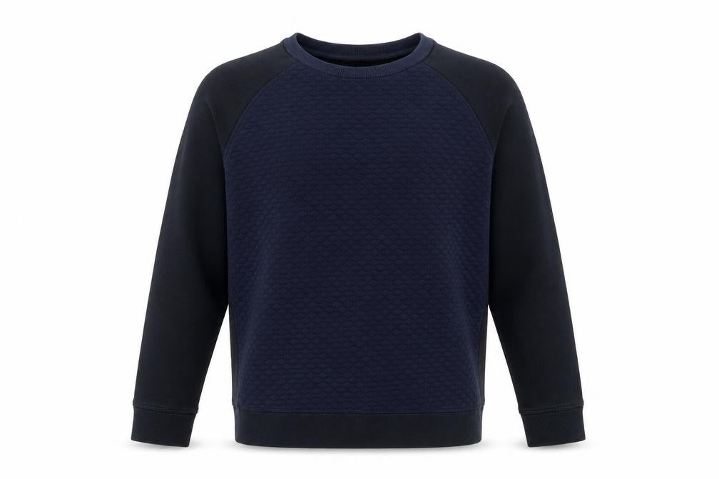 Front view of Hush Men's Black XS Pullover Sweatshirt