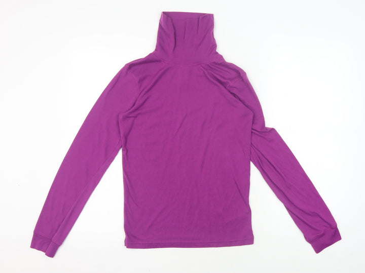 Mountain Warehouse Girls Purple High Neck Pullover Top
