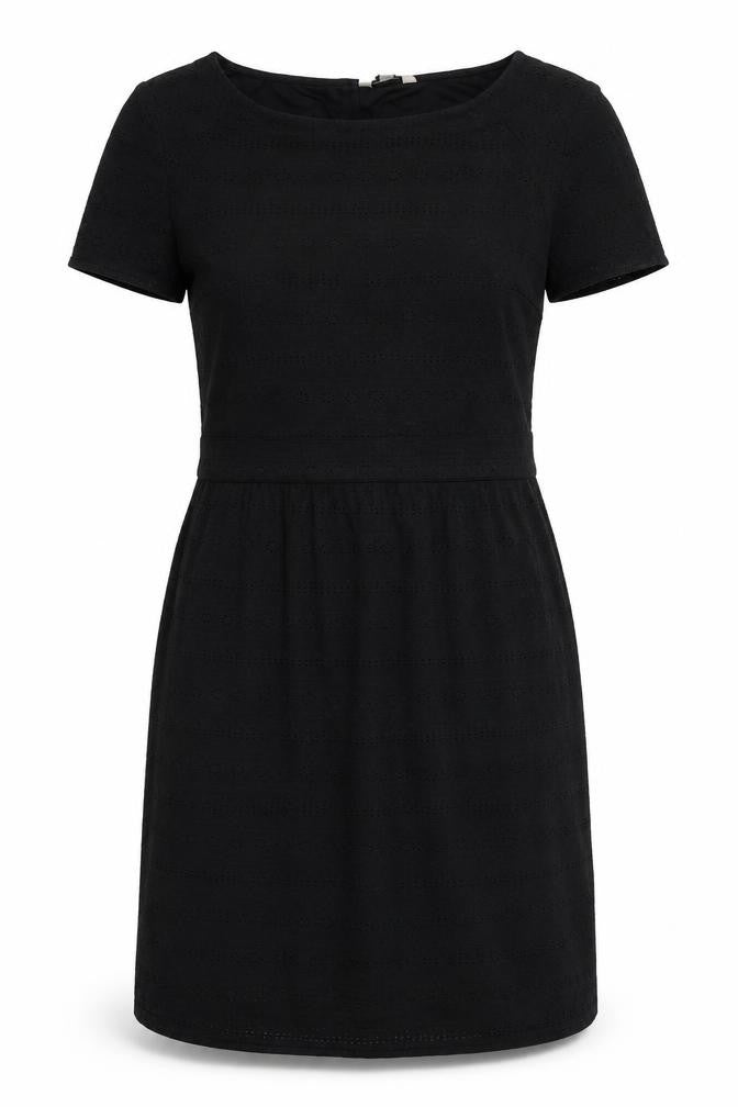 Front view of FatFace Women's Black Short Sleeve Sheath Dress -, size 8