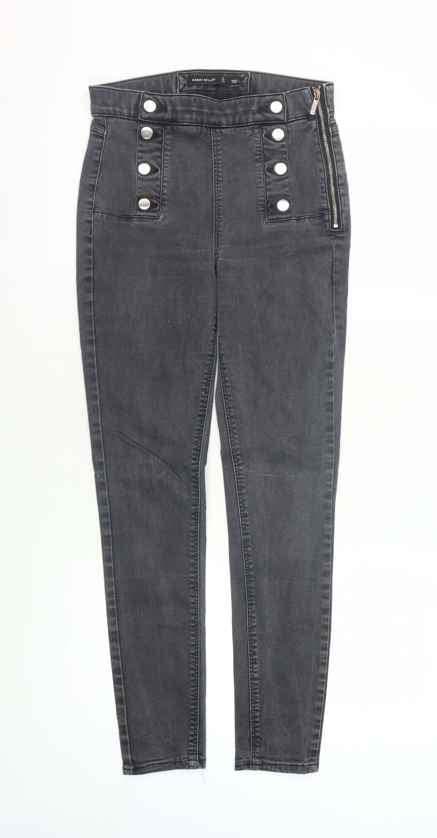 Karen Millen Women's Black Skinny Jeans, Size 6