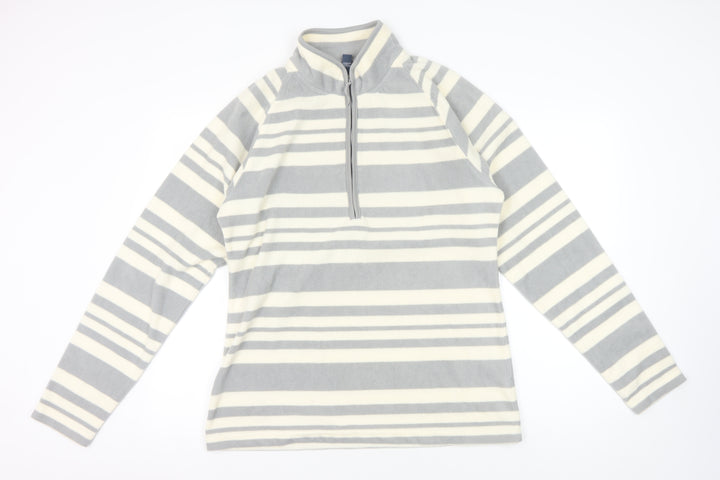 Mountain Warehouse Women's Grey Ivory Striped Sweatshirt UK 14