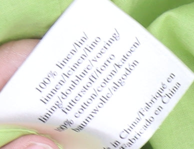 Laura Ashley Women's Green A-Line Linen Skirt Size 14