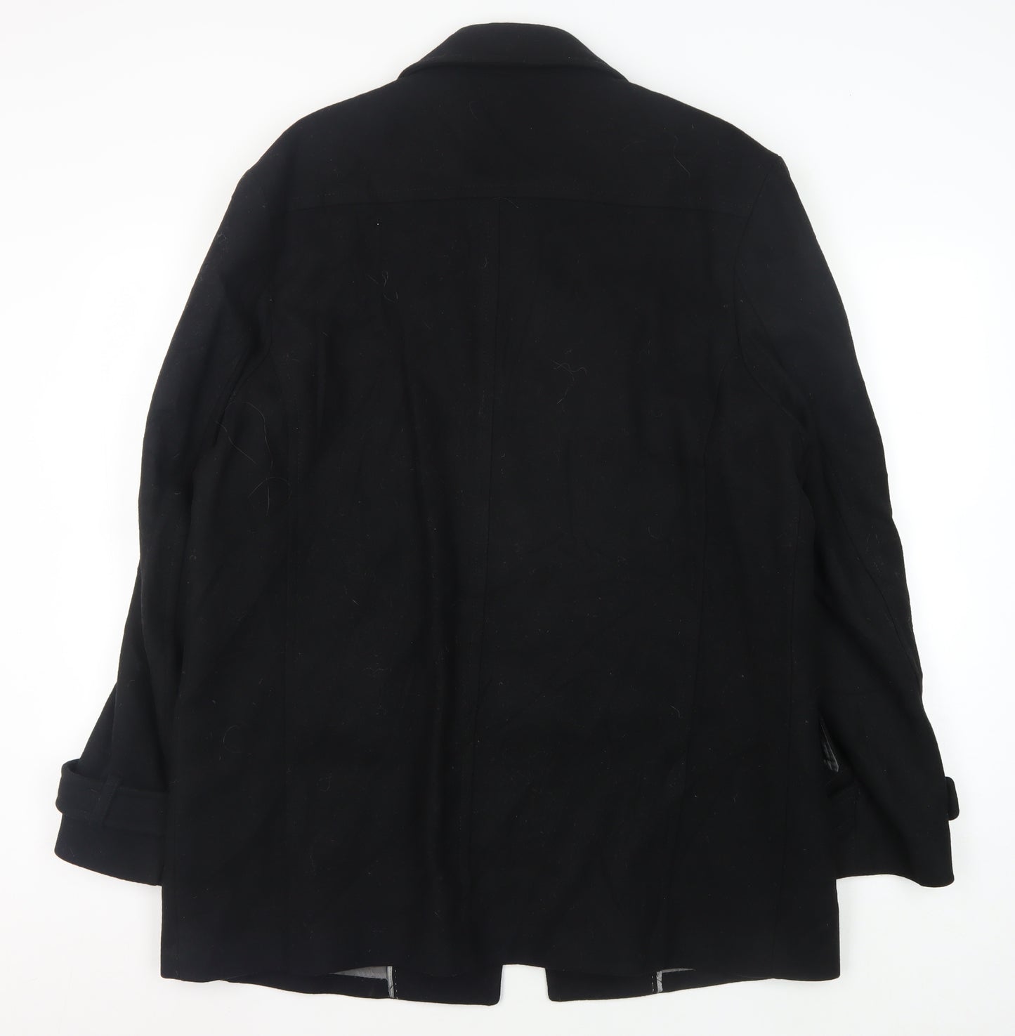 Pierre Cardin Men's Black Wool Cashmere Overcoat M