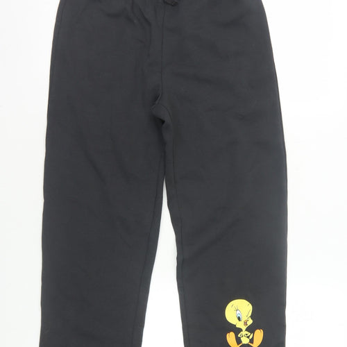 H&M Girls Black Jogger Trousers, Size 10, Looney Tunes Tweety