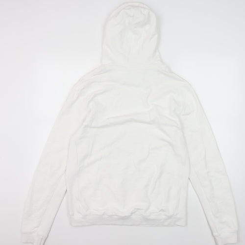 Farah Men's White Pullover Hoodie M, Logo Accent