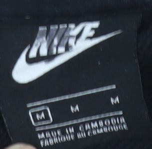 Nike Men's Black Pullover Hoodie M Logo Graphic