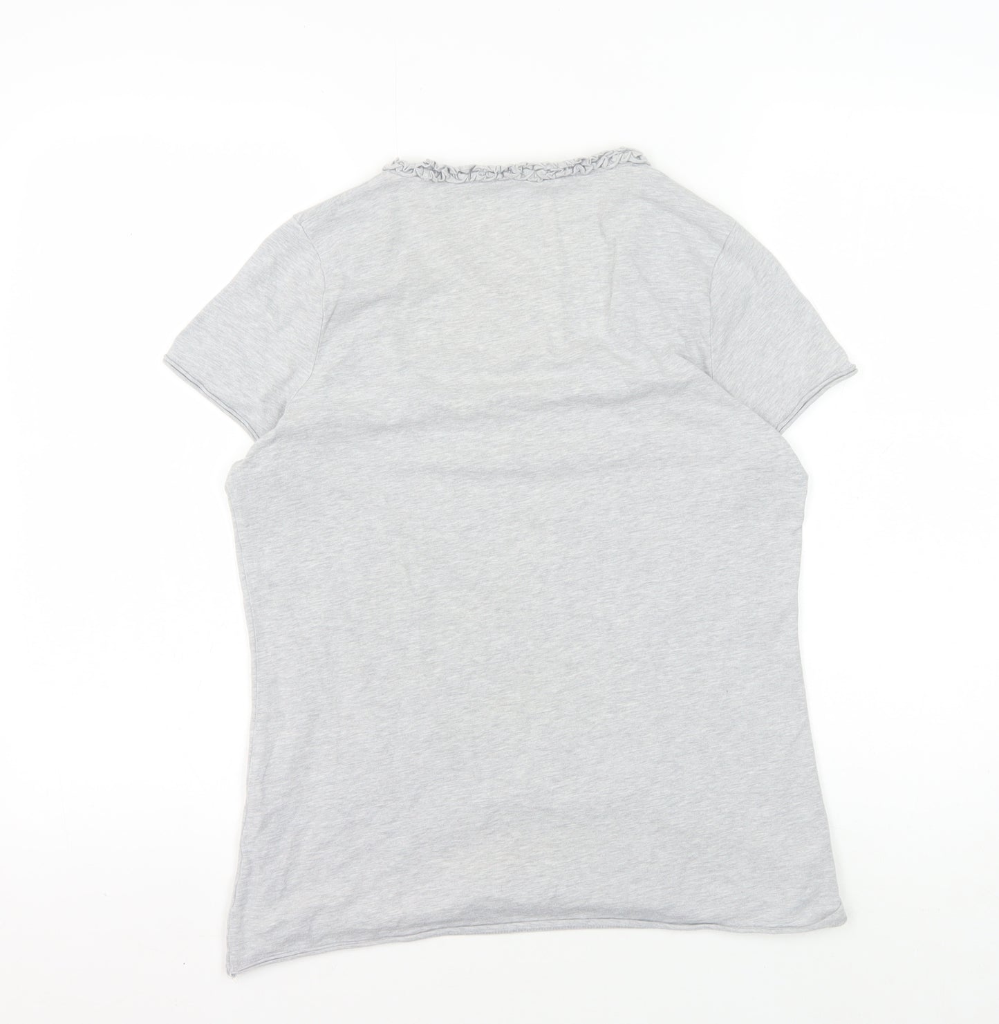 Boden Women's Grey Scoop Neck T-Shirt Size 10