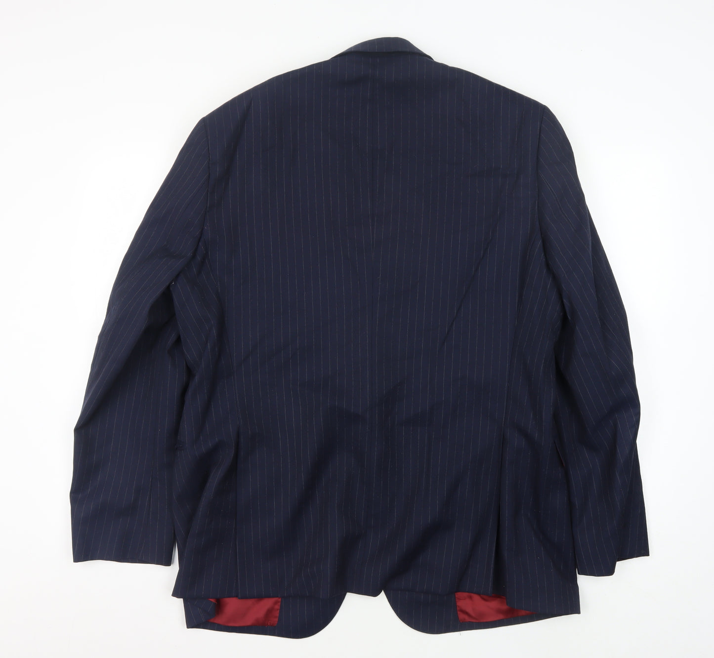 Moss Bros Men's Blue Striped Suit Jacket 44S