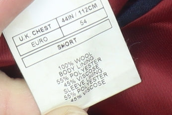 Moss Bros Men's Blue Striped Suit Jacket 44S