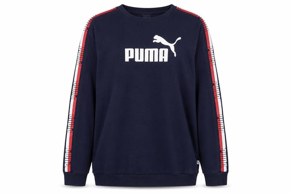Front view of Puma Women's Blue Logo Sweatshirt, size 8