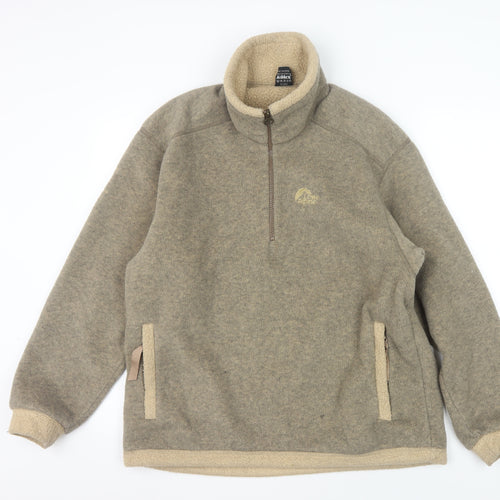 Lowe Alpine Men's Brown Fleece Pullover Sweatshirt M