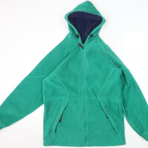 Regatta Women's Green Hooded Fleece Jacket Size 10