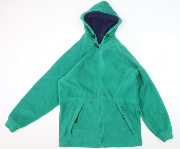 Regatta Women's Green Hooded Fleece Jacket Size 10