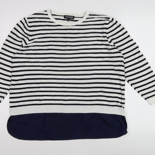 Debenhams Women's Stripe Blouse - Size 16 Multicoloured