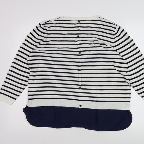Debenhams Women's Stripe Blouse - Size 16 Multicoloured
