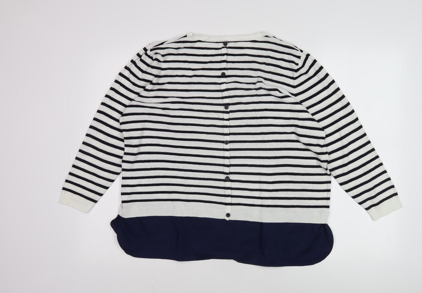 Debenhams Women's Stripe Blouse - Size 16 Multicoloured