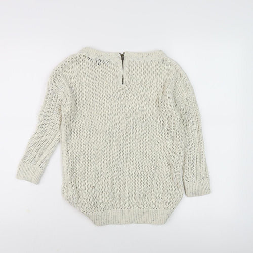 Limited Women's Ivory 8 Open-Knit Jumper, 3/4 Sleeve