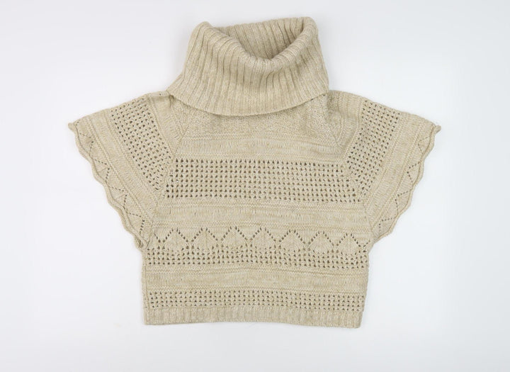 Women's Beige Pullover Knit Jumper Size 14