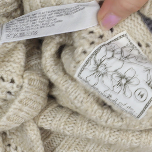 Women's Beige Pullover Knit Jumper Size 14