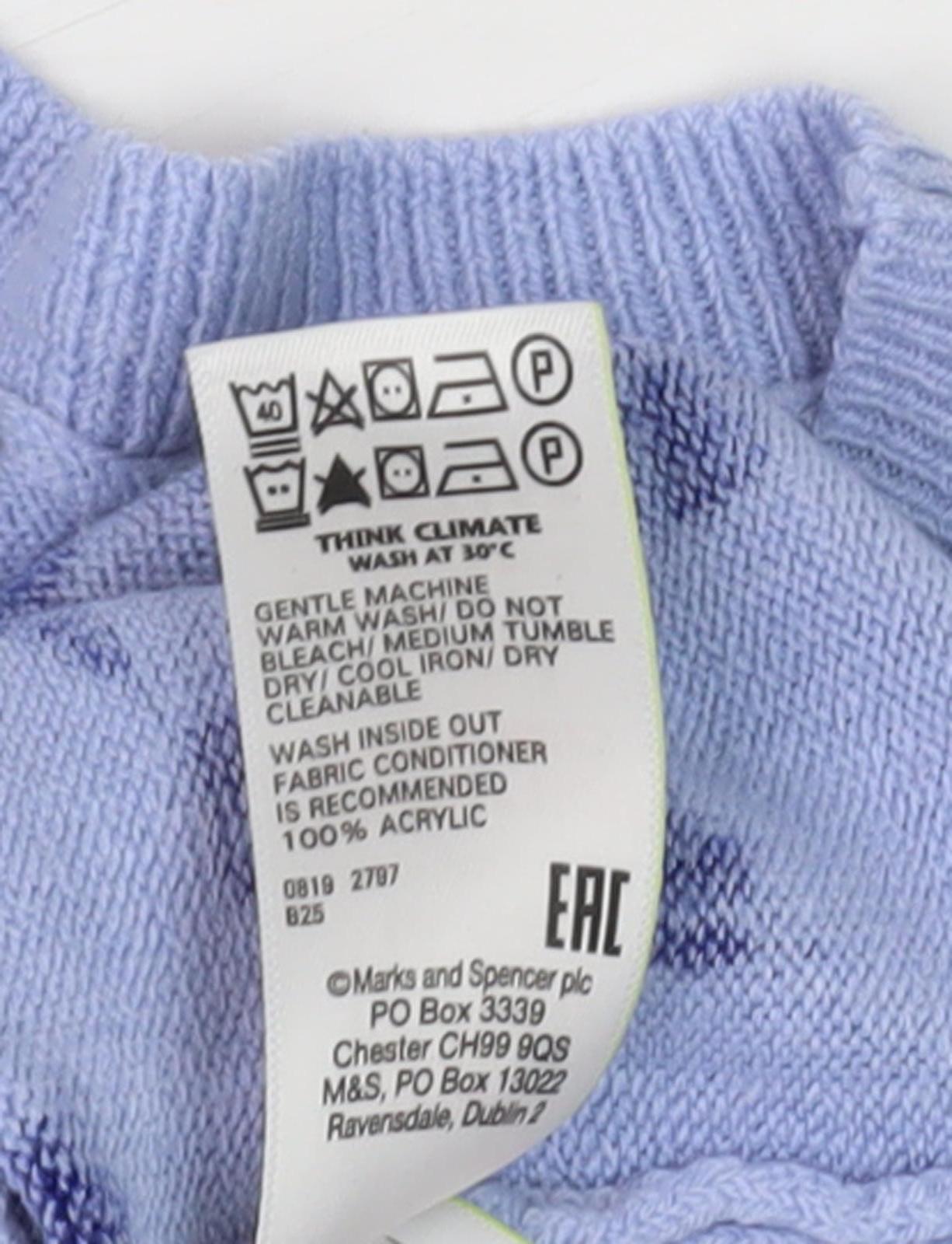 Marks and Spencer Women's Blue Size 8 Pullover Jumper