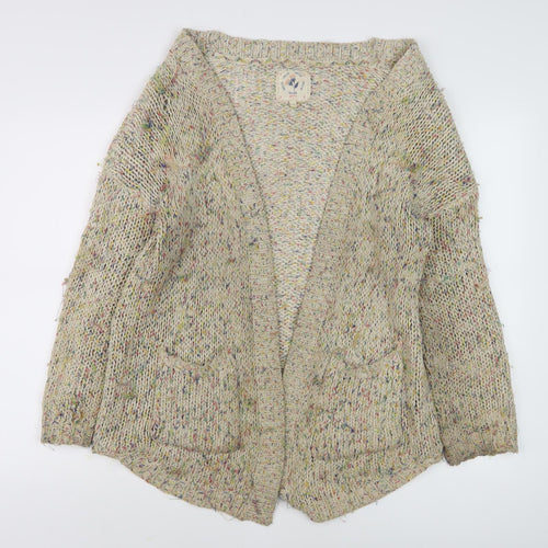 Mamuska Women's Multicoloured Chunky-Knit Cardigan Size 14