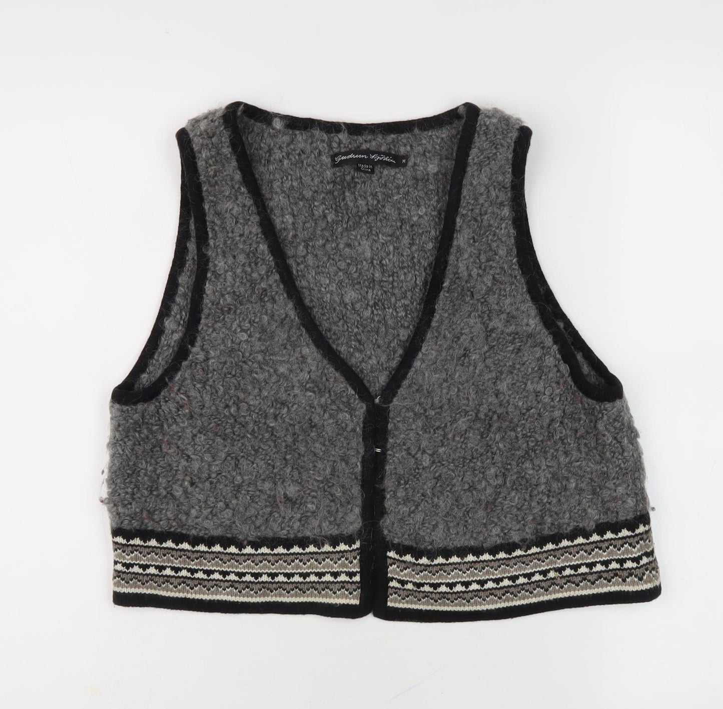 Gudrun Sjoden Women's Grey Vest M Wool Blend