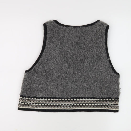 Gudrun Sjoden Women's Grey Vest M Wool Blend