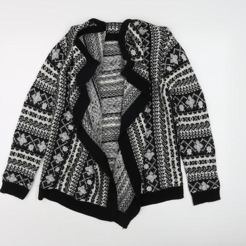 Oasis Women’s Black Fair Isle Cardigan M