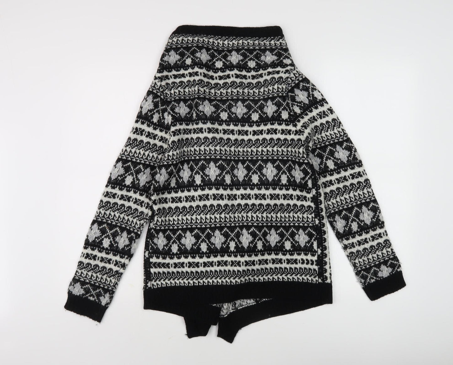 Oasis Women’s Black Fair Isle Cardigan M