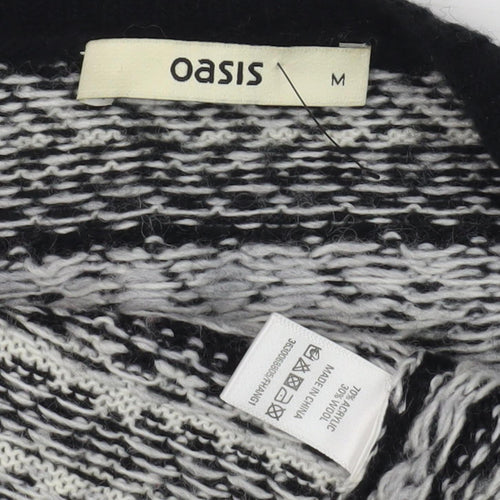 Oasis Women’s Black Fair Isle Cardigan M