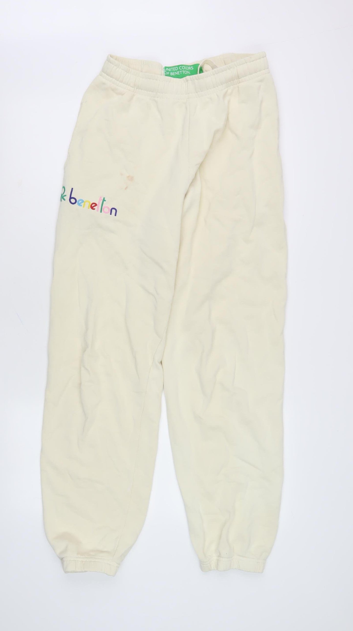 Benetton Women's Ivory Jogger Pants Size L