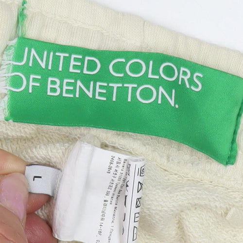 Benetton Women's Ivory Jogger Pants Size L