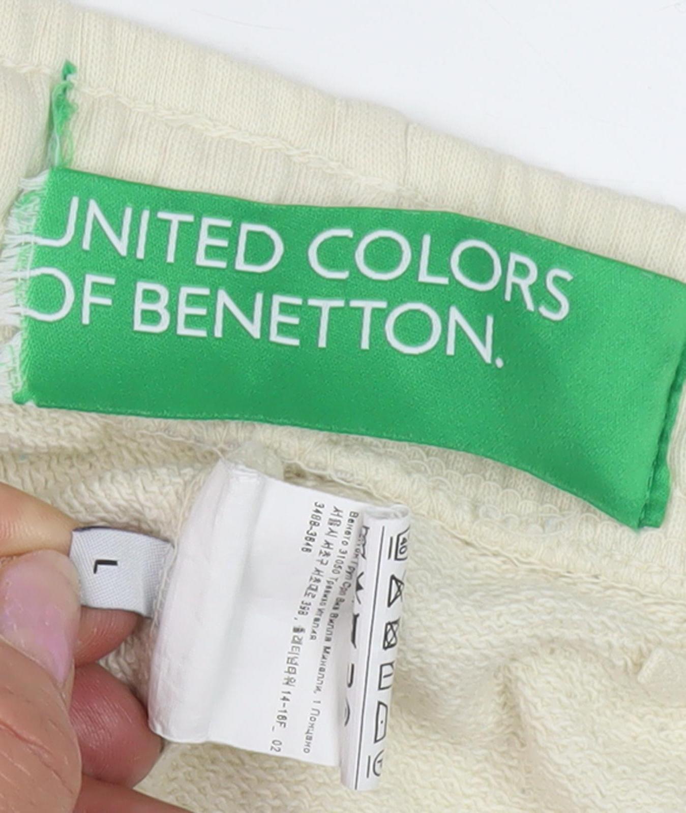 Benetton Women's Ivory Jogger Pants Size L