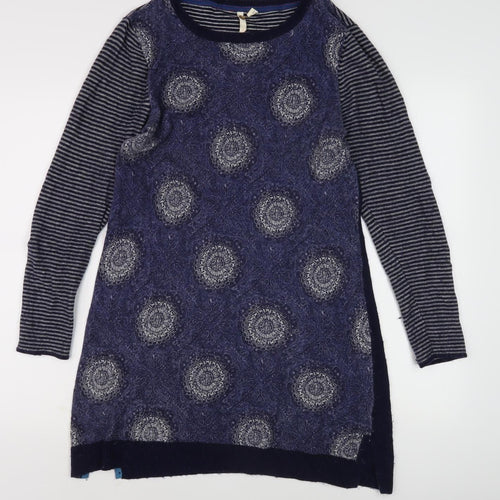 White Stuff Women's Blue Tunic Jumper, Size 12