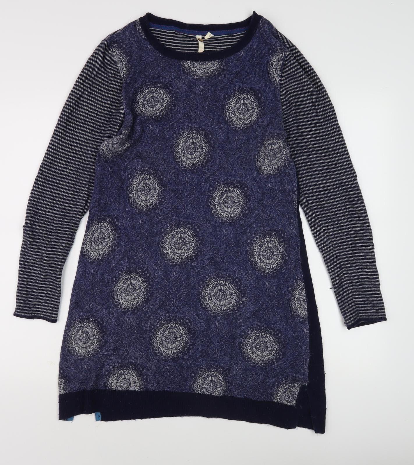 White Stuff Women's Blue Tunic Jumper, Size 12