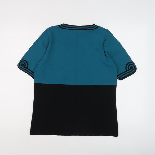 Sky Designs Women's Blue Scoop Neck Tunic Jumper S