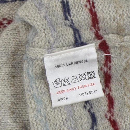 White Stuff Women's Grey Wool Striped Vest Size 10