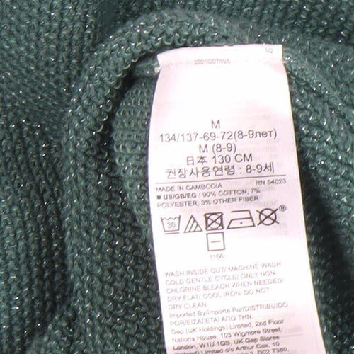 Gap Kids Green Crew Neck Pullover Jumper Size 8