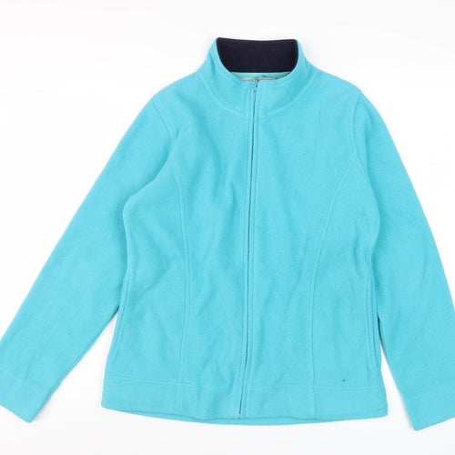EWM Women's Blue Fleece Jacket Size S - Full Zip Casual