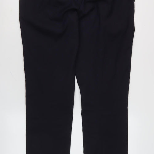 Next Men's Black Trousers, Size L, Button Closure