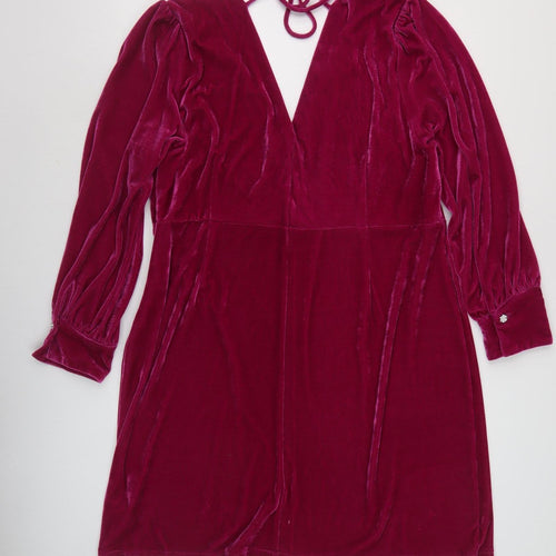 Next Women's Red Velvet Wrap Dress Size 20
