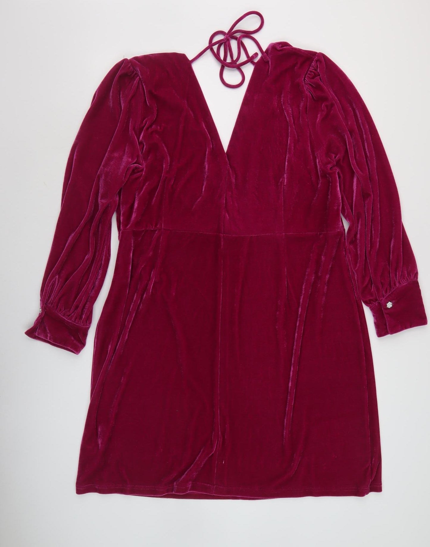 Next Women's Red Velvet Wrap Dress Size 20