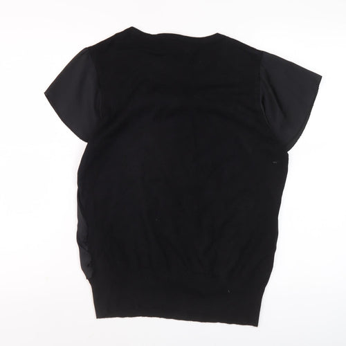 Next Women's Black Blouse with Bow Accent Size 16