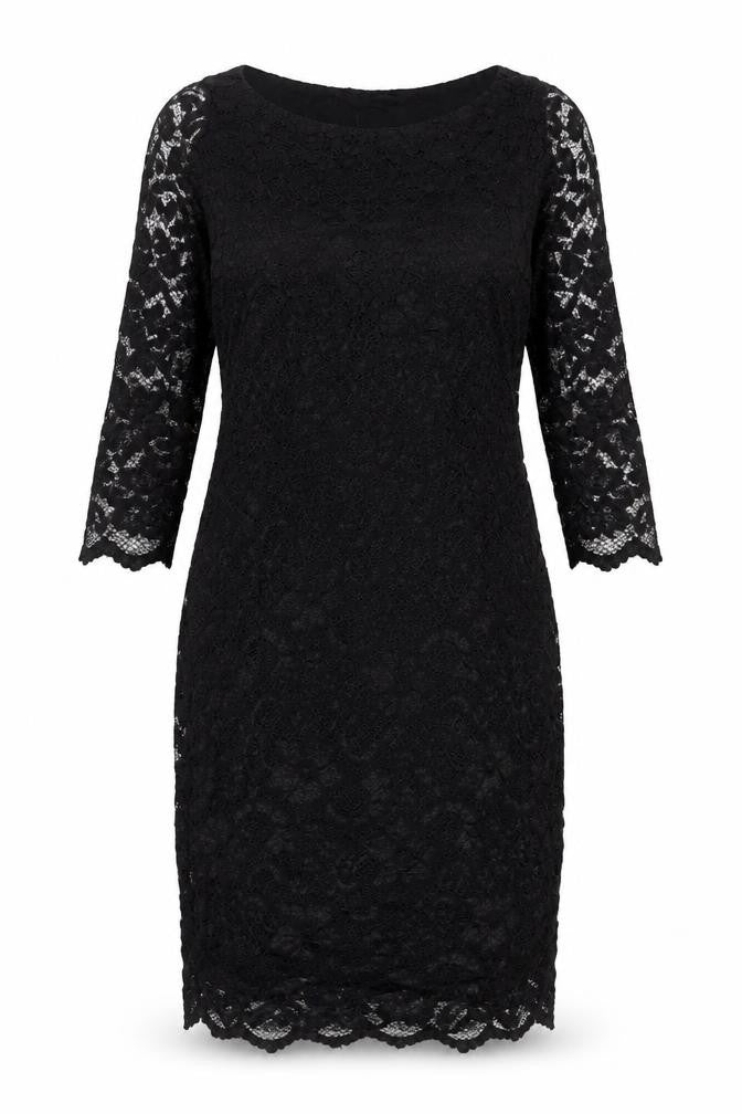 ASOS Black Maternity Lace Dress, Size 10, 3/4 Sleeve