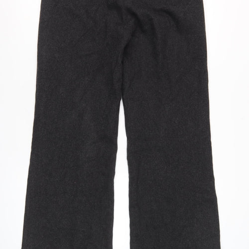 Per Una Women's Black Wool Blend Straight Trousers, Size 12