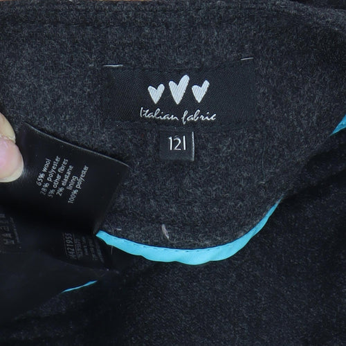 Per Una Women's Black Wool Blend Straight Trousers, Size 12