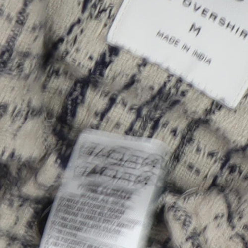 Marks and Spencer Beige Check Men's Long Sleeve Shirt