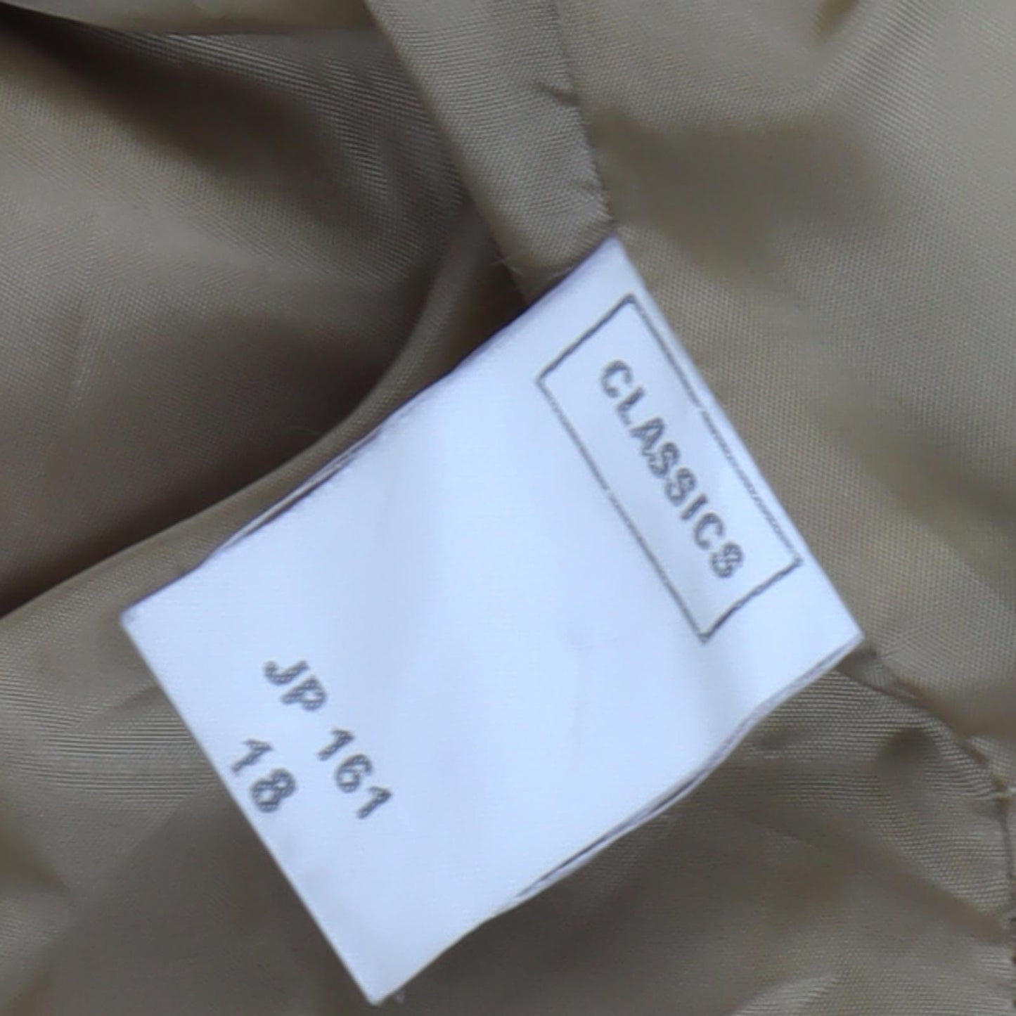 Classics Women's Brown Wool Blend Classic Coat Size 18