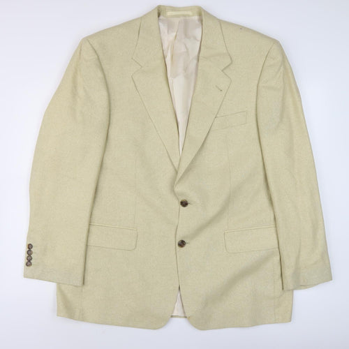 Bäumler Men's Beige Wool Silk Tweed Blazer Jacket Size 54