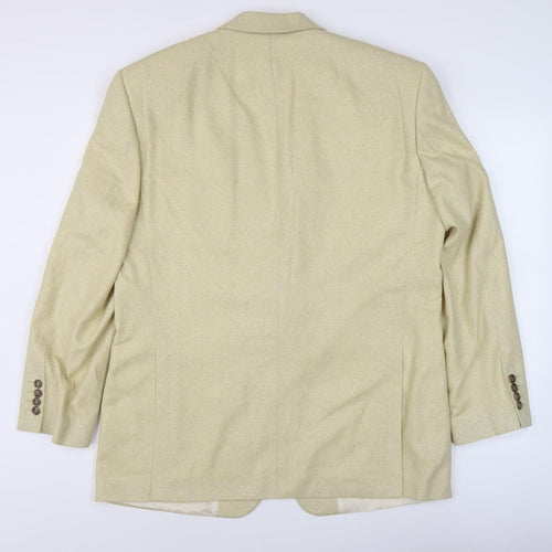 Bäumler Men's Beige Wool Silk Tweed Blazer Jacket Size 54